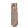 Calcetines de Peluche para Mujer, Calcetines Cálidos con Forro de Polar para Maternidad, Calcetines de Dormir de Polar Coral, Lindos Calcetines de Piso de Oso para el Hogar para Mujer