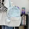 Mochila nueva casual, fresca, versátil, de gran capacidad, estilo universitario para mujer, para estudiante de preparatoria, alta apariencia, para ir al trabajo, moderna