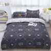 Juego de Ropa de Cama de Algodón con Dibujos de Sábila Fresco y Amigable con la Piel de Cuatro Piezas para Dormitorio de Estudiante Juego de Sábana Individual y Funda de Edredón de Tres Piezas