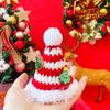 Nueva mascota Navidad lindo estrellas bola sombrero gatito sombrero de lana tejido ropa para perro accesorios regalo