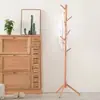 Perchero de Piso de Madera Maciza Secador Vertical de Haya Perchero Doméstico para Dormitorio Perchero de Entrada de Madera Simple Perchero de Madera