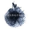 Amazon nuevo tocado de plumas europeo y americano nupcial lunares flor accesorios para el cabello fiesta foto carreras de caballos sombrero bombín tocado