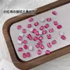 Pedras Strass Vermelho Rosa Octogonais Longas de Fundo Plano para Nail Art Tendência Popular Clareador Irregular Pedras Strass Cubo de Açúcar Acessórios para Nail Art DIY