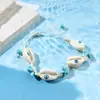 Pulsera Ojo de Concha Estilo Bohemio Nuevo Transfronteriza Cuerda de Mano Tejida de Algodón Estrella de Mar Venta Caliente Estilo Vacaciones de Playa