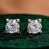 Aretes de Cabeza de Toro de Moissanita para Mujer, Aretes Simples para Regalo de Boda, Aretes de Plata S925, Envío Directo