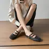 En Stock~Nuevos Mocasines de Verano sin Tacón y Punta Cuadrada, Sandalias de Punta Cerrada para Mujer, Calzado de Verano para Exteriores, Zapatos Tipo Mula con Tacón Grueso