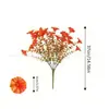 Flores Artificiales Nuevas de Otoño Flores Falsas Venta Caliente en Amazon Eucalipto Gloria de la Mañana Plantas Flores Decoración Exterior para Patio
