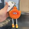 Pingente de bolsa bola de carvão pequena de pelo de coelho rex no atacado, decoração de boneco elfo para mochila, chaveiro de carrinho de brinquedo de desenho animado