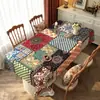 Mantel de Estilo Étnico, Impermeable, Resistente al Aceite, No Lavable, Resistente al Calor, Lujo Ligero, Aspecto de Alta Gama, Mantel Rectangular Bohemio para Mesa de Comedor