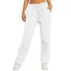 Pantalones deportivos transfronterizos para mujer, pantalones anchos holgados, pantalones casuales anchos con forro polar de otoño e invierno, cordón versátil de moda, pantalones largos, talla europea