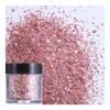 Fragmentos de Polvo Brillante Oro Rosa Arena Movediza Resina Decoraciones DIY para Uñas Bote de 10g Destello Láser Iridiscente
