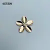 Novas Sandálias de Caverna Sapato Cruzado Fivela de Sapato Chinelos Material Di Prata Galvanizada Flor Estrela Acessórios de Joia Strass Fivela de Sapato