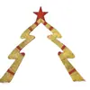 Decoraciones navideñas brillantes, arco dorado y conjunto de pesebre, decoración de escaparate para escenas de hotel y comerciales, accesorios para arreglos exteriores