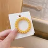Gomas para el pelo de alambre de teléfono de colores de caramelo para niñas, alto valor estético, bandas elásticas sin costuras, alta elasticidad, cuerdas para el pelo duraderas, accesorios para el cabello, venta al por mayor transfronteriza