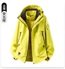 Ropa de Montañismo Otoño Invierno Deportes al Aire Libre Forro Polar Chaqueta Impermeable Cálida Chaqueta Shell con Capucha Logo de Impresión al por Mayor
