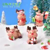 Caixa de Presente Rena de Natal, Paisagem em Miniatura de Bengala Doce de Natal, Decoração de Planta em Vaso DIY, Enfeite de Cena de Neve, Presente de Natal