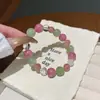 Pulsera Arcoíris de Cristal Natural Multigemas para Mujer, Diseño Original Cuarzo Rosa Cristal de Fresa Pulsera de Cristal de Moda al por Mayor