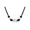 Collar de plata para mujer 999 bestia dorada cadena tejida para la clavícula Suerte Suerte Suerte regalo para hombres y mujeres
