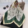 Novo Lenço Quadrado para Mulheres, Estilo Coreano, Moderno e Versátil, Xale para Ambiente com Ar Condicionado no Verão, Faixa de Cabelo, Lenço Decorativo de Seda Artificial