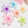 Brillo Fino Hielo Transparente Flor de Cinco Pétalos Accesorios DIY Pegamento Cremoso Funda para Teléfono Móvil Caja de Papelería Pasador Diadema Parche de Refrigerador de Resina