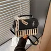 Bolsa Pequena Quadrada Estilo Coreano Tecla de Piano para Mulheres, Novo Modelo Verão 2026, Bolsa de Ombro Transversal Moderna e Versátil para o Dia a Dia