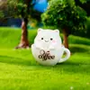 Paisaje en Miniatura Creativo Lindo Oso Cafetero Muñeco Caja Ciega DIY Accesorios de Decoración Adornos Pequeños para Coche Escritorio
