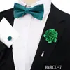 Conjunto de Gravata Borboleta, Abotoaduras e Broche Masculino de Três Peças para Terno de Casamento do Noivo Decoração de Camisa Gravata Borboleta Paisley