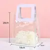 Bolsa de mão transparente em PVC em estoque com um toque de luxo, adequada para o Dia das Crianças, lembrancinhas de festa de aniversário e bolsas de plástico de casamento.
