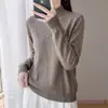 Nova Coleção Outono/Inverno 2026: Blusa de Tricô Feminina Lisa, com Pedrarias e Strass, Manga Longa, Gola Meia-Alta, Estilo Pulôver, Perfeita como Camada Base