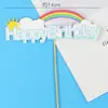 Bolo Decorativo Estrela de Assar Arco-Íris Plug-in Festa Crianças Assar Plug-in Aniversário