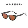 Óculos de Sol Estilo Coreano Cat-Eye para Mulheres, Armação Pequena de Verão, Rosto Redondo, Óculos para Foto de Celebridade da Internet, Óculos de Sol Super Descolados Estilo Ins, Proteção Solar, Bloqueio de Luz
