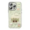 Adequado para Transformar Instantaneamente seu iPhone em um Apple 18 Pro Max com um Design Criativo de Bolo Rosto Sorridente de Fio de Pena, Capas Macias e Rígidas para iPhone, Personalização UV
