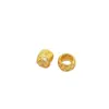 Plata S925 Espaciador de Cuentas de Agujero Grande Chapado en Oro Cepillado Anillo de Presión de Circonita Espaciador DIY Hecho a Mano Accesorios de Joyería de Plata