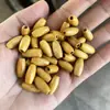 Materiais DIY, Diversas Contas de Madeira, Contas de Madeira em Formato de Oliva, Joias Artesanais, Acessórios de Contas Tubulares de Madeira Marrom