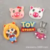Accesorios para el Cabello Pasador Conejo Resina Material con Agujero DIY Accesorios de Dibujos Animados Cerdo Juguete Niña Hermosa Marca Hebilla de Zapato Accesorios