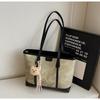 Bolsa Tote Casual Tendência para Mulheres Estilo Coreano Moda Retrô Grande Capacidade Bolsa de Ombro Nova Coleção Primavera/Verão 2025 Bolsa Feminina de Nicho