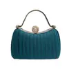 Bolsa de Pano Plissado Transfronteiriça Bolsa Clutch de Jantar de Celebridade Vestido de Banquete para Noite Roupa de Noite Cheongsam Bolsa de Mão Bolsa Feminina