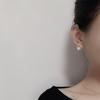 Diseño Simple Gota de Agua Perla Zircón Clip para Oreja 2024 Nueva Moda Aretes Cruzados sin Agujeros en las Orejas Aretes con Sentido Avanzado