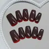 Color Rojo Retro Rico, Sencillos y Versátiles, Elegantes y Juveniles Pegatinas para Uñas Que Realzan el Cutis, Uñas Portátiles Desmontables, 30 Piezas