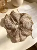 Elásticos para el pelo coloridos, elegantes y artísticos, scrunchies de malla floral de alta elasticidad, accesorios en stock para venta al por mayor