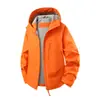 Chaqueta Softshell para Hombre, Nuevo Estilo Primavera y Otoño, Moda Outdoor de Triple Protección, Cortavientos de una Sola Capa con Forro Polar y Capucha para Parejas, Chaqueta para Mujer