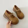 Sapatos Mary Jane Retro Femininos com Aumento de Altura, Bico Redondo, Corte Baixo, Solado Grosso, Novos Versáteis de Solado Macio, Outono 2026