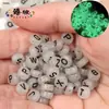 4 6 7 10 mm cuentas sueltas acrílicas cuentas con letras en inglés cuentas planas hechas a mano diy accesorios de joyería con cuentas pulsera