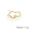 Anillo de Diseño Irregular de Ola Minimalista de Moda, Joyería para Mujer, Color Versátil que Conserva el Color, Venta al por Mayor