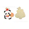 Accesorios para Colgantes de Navidad DIY Pulsera de Aceite Goteando Campana Caja de Regalo de Navidad Cadena para Llavero de Joyería Cadena para Teléfono Móvil Colgante