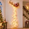 Decoración Espiral de Estrella de Navidad y Año Nuevo Lámpara de Pared para Camino de Festival Navideño Artesanías de Madera
