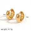 Pendientes de Acero de Titanio de Alta Gama, Sin Decoloración, Mismo Estilo Popular, Oro de 18K, Forma de U, Pequeños, Personalizados, Simples, Pendientes