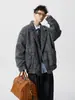 Chaqueta Gruesa Holgada Estilo Hong Kong Invierno Juvenil para Hombre, Abrigo Corto Resistente al Desgaste de Fibra de Poliéster para Adolescentes con Etiquetas
