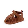 Sandalias de Nuevo Estilo para Niños y Niñas, Transpirables, Antideslizantes, Zapatos de Bebé Trenzados de Color Sólido para Niños Pequeños de 0 a 1 Año
