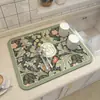Alfombrilla Escurridora Retro para Encimera de Cocina Estilo Americano, Alfombrilla Absorbente para Mesa de Café, Alfombrilla Aislante Térmico de Tejido Técnico, Posavasos Lavable para Tazas y Platos